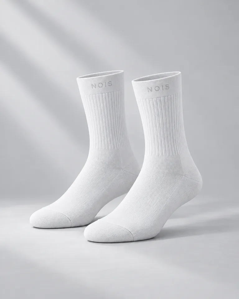NOIS Alois White Crew Sock concept product image
